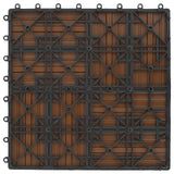 Piastrella per Decking 11 pcs Teak riciclato 30 x 30 cm WPC
