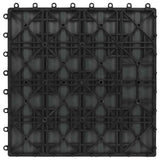 Piastrella per Decking Design 3D 11 pcs Nero 30 x 30 cm WPC