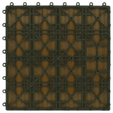 Piastrella per Decking 11 pcs Teak riciclato 30 x 30 cm WPC