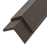Profili Angolari per Bordi 5 pz in WPC 170 cm Marrone Scuro