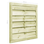 Cancello da Giardino Legno di Pino Impregnato 100x100 cm Verde