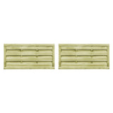 Cancelli da Giardino 2pz Legno Impregnato Pino 150x75 cm Verde