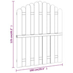 Cancello da Giardino in Legno di Pino Impregnato 100x125 cm
