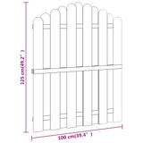 Cancello da Giardino in Legno di Pino Impregnato 100x125 cm