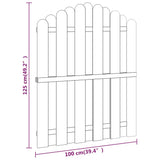 Cancello da Giardino in Legno di Pino Impregnato 100x125 cm