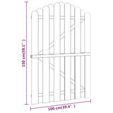 Cancello da Giardino in Legno di Pino Impregnato 100x150 cm