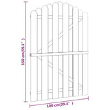 Cancello da Giardino in Legno di Pino Impregnato 100x150 cm