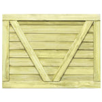 Cancello da Giardino in Legno di Pino Impregnato 75x100 cm