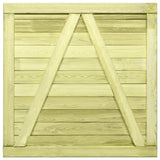 Cancello da Giardino in Legno di Pino Impregnato 100x100 cm