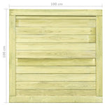 Cancello da Giardino in Legno di Pino Impregnato 100x100 cm