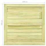 Cancello da Giardino in Legno di Pino Impregnato 100x100 cm