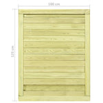 Cancello da Giardino in Legno di Pino Impregnato 125x100 cm