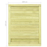 Cancello da Giardino in Legno di Pino Impregnato 125x100 cm