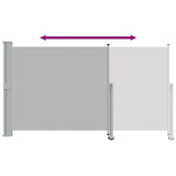 Tenda da Sole Laterale Retrattile 140 x 300 cm Grigia