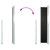 Tenda da Sole Laterale Retrattile 140 x 300 cm Nera