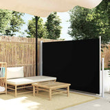 Tenda da Sole Laterale Retrattile 140 x 300 cm Nera