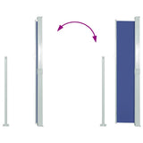 Tenda da Sole Laterale Retrattile 140 x 300 cm Blu