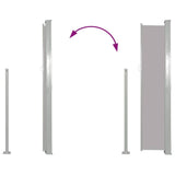 Tenda da Sole Laterale Retrattile 140 x 300 cm Grigia