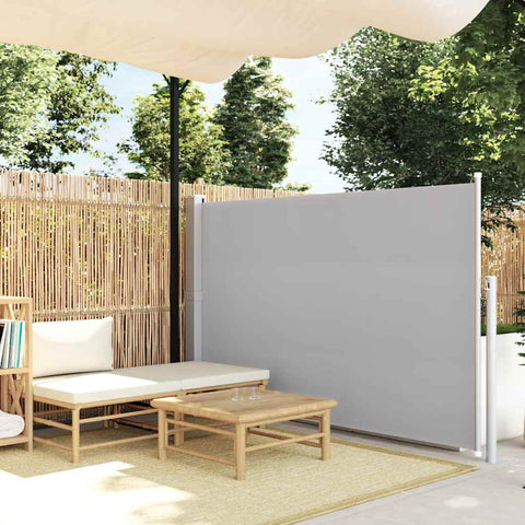 Tenda da Sole Laterale Retrattile 140 x 300 cm Grigia