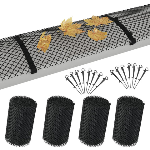 Reti per Grondaie con Ganci 4 pz in HDPE 1,08