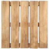 Piastrella per Decking 6 pcs Marrone 50 x 50 cm