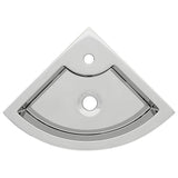 Lavandino con Troppopieno 45x32x12,5 cm in Ceramica Argento