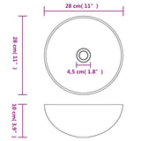 Lavandino 28x10 cm in Ceramica Oro