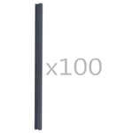 Clip per Strisce Recinzioni 100 pz in PVC Antracite
