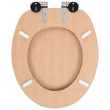 Tavoletta WC Coperchio Chiusura Morbida MDF Design a Bambù