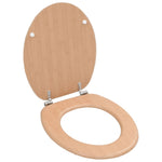 Tavoletta WC con Coperchio MDF Design a Bambù