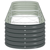 Letto Rialzato Giardino 320x80x44 cm in Acciaio Zincato Grigio
