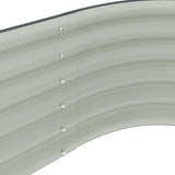 Letto Rialzato Giardino 320x80x44 cm in Acciaio Zincato Grigio