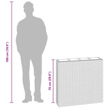 Letto Rialzato da Giardino con 4 Vasi in Polyrattan Bianco