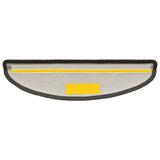 Tappetini per scale 15 pz 56x17x3 cm Grigio scuro Semicircolari