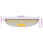 Tappetini per Scale 15 pz Grigio Chiaro 56x17x3 cm