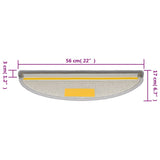 Tappetini per Scale 15 pz Grigio Chiaro 56x17x3 cm