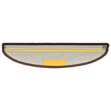 Tappetini per scale 15 pz 56x17x3 cm Marrone caffè Semicircolari