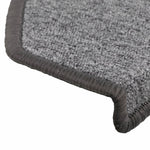 Tappetini per scale 15 pz 65x24x4 cm Grigio scuro Semicircolari Grandi