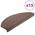 Tappetini per scale 15 pz 65x24x4 cm Marrone caffè Semicircolari Grandi