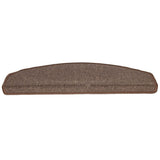 Tappetini per scale 15 pz 65x24x4 cm Marrone caffè Semicircolari Grandi