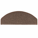 Tappetini per scale 15 pz 65x24x4 cm Marrone caffè Semicircolari Grandi