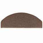 Tappetini per scale 15 pz 65x24x4 cm Marrone caffè Semicircolari Grandi