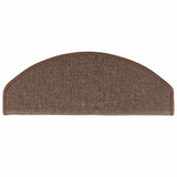 Tappetini per scale 15 pz 65x24x4 cm Marrone caffè Semicircolari Grandi