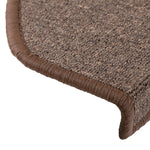 Tappetini per scale 15 pz 65x24x4 cm Marrone caffè Semicircolari Grandi