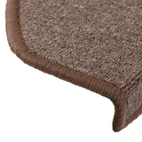 Tappetini per scale 15 pz 65x24x4 cm Marrone caffè Semicircolari Grandi