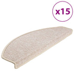 Tappetini per scale 15 pz 65x24x4 cm tortora semicircolari grandi