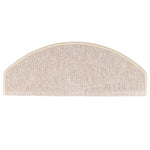 Tappetini per scale 15 pz 65x24x4 cm tortora semicircolari grandi