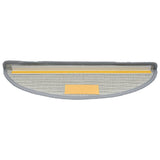 Tappetini per scale 15 pz 56x17x3 cm Grigio Semicircolari