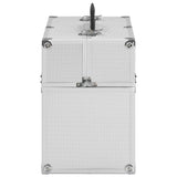 Valigia per Cosmetici 37x24x35 cm Argento in Alluminio