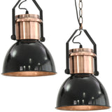 Lampade da Soffitto 2 pz Nero Tondo E27